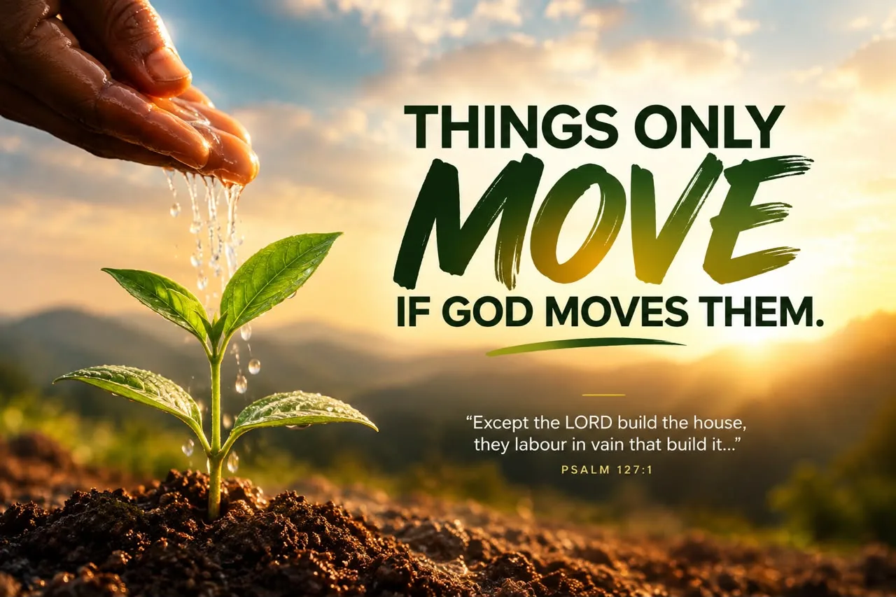 THINGS ONLY MOVE IF GOD MOVES THEM